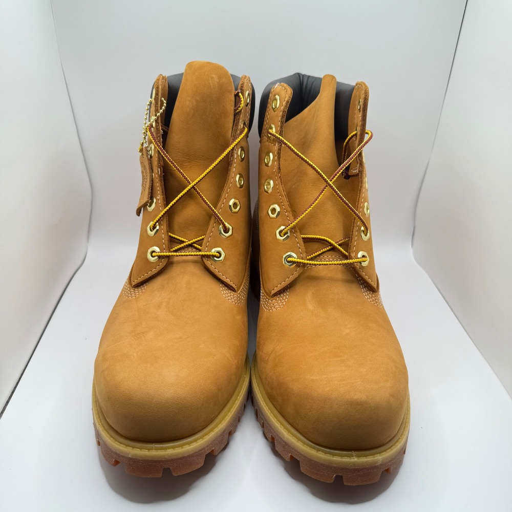 Timberland Premium 6 Inch Waterproof Boots Wheat Nubuck Mens 12 W TB 010061 713 - Picture 2 of 8